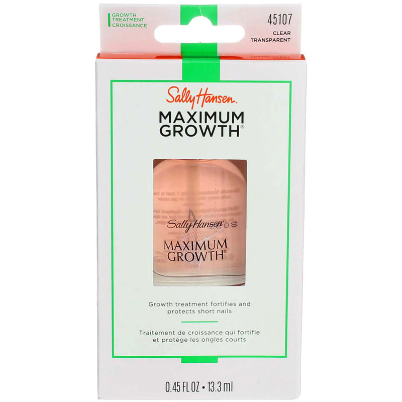 Sally Hansen Maximum Growth Growth Treatment, Clear Transparent 45107, 0.45 fl oz