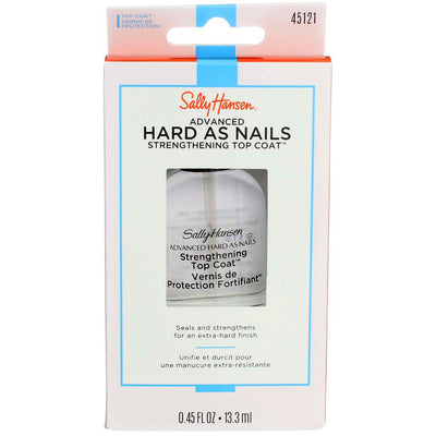 Sally Hansen Advanced Hard As Nails Nail Strengthener Top Coat, Clear 45121, 0.45 fl oz