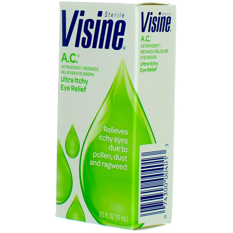 Visine A.C. Seasonal Itching + Redness Relief Eye Drops, 0.5 fl oz