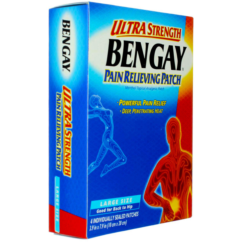 Bengay Ultra Strength Pain Relieving Patch, Large, 4 Ct