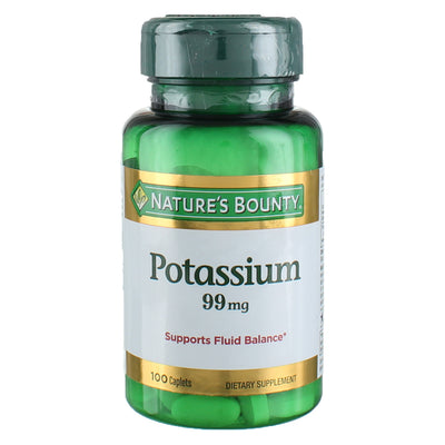 Nature's Bounty Dietary Potassium Capletss, 99 mg, 100 Ct