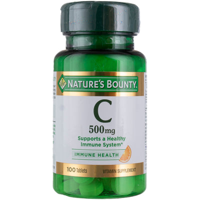 Nature's Bounty Pure Vitamin C Tablets, 500 Mg, 100 Ct