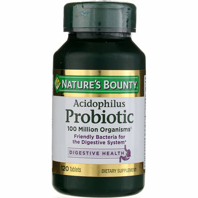Nature's Bounty Acidophilus Probiotic Supplement Tablets, 120 Ct