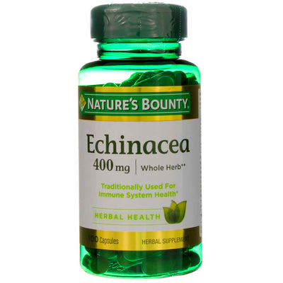 Nature's Bounty Herbal Health Echinacea Capsules, 400 mg, 100 Ct