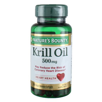 Nature's Bounty Heart Health Krill Oil Softgels, 500 mg, 30 Ct