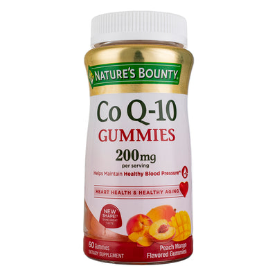 Nature's Bounty Heart Health CoQ10 Gummies, Peach Mango, 200 mg, 60 Ct