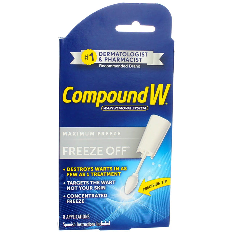 Compound W Freeze Off Wart Remover Common and Plantar Warts Removal - 8ct (Pack of 1)