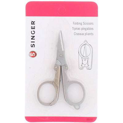 Singer Folding Scissors, 3in, Chrome Plated Steel