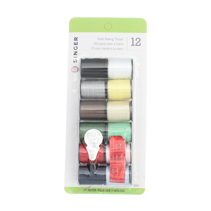 Singer Hand Sewing Hand Sewing Thread, Assorted Colors 60642, 12 Ct