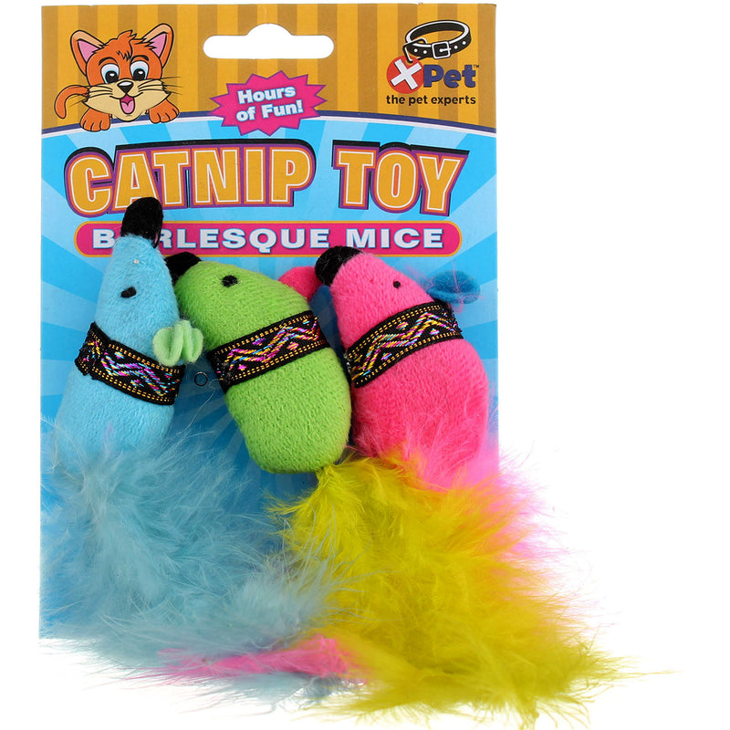 XPet Toy Mice Catnip Toys, 3 Ct