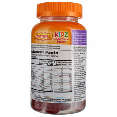 Emergen-C Kidz Daily Immune Support Vitamin C Supplements, Berry Bash, 250 mg, 44 Ct