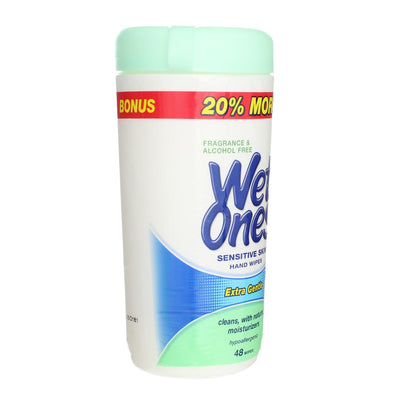 Wet Ones Extra Gentle Hand Wipes, Fragrance Free, 48 Ct
