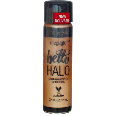 Wet n Wild MegaGlo Hello Halo Liquid Highlighter, Guilded Glow 306B, 0.5 fl oz