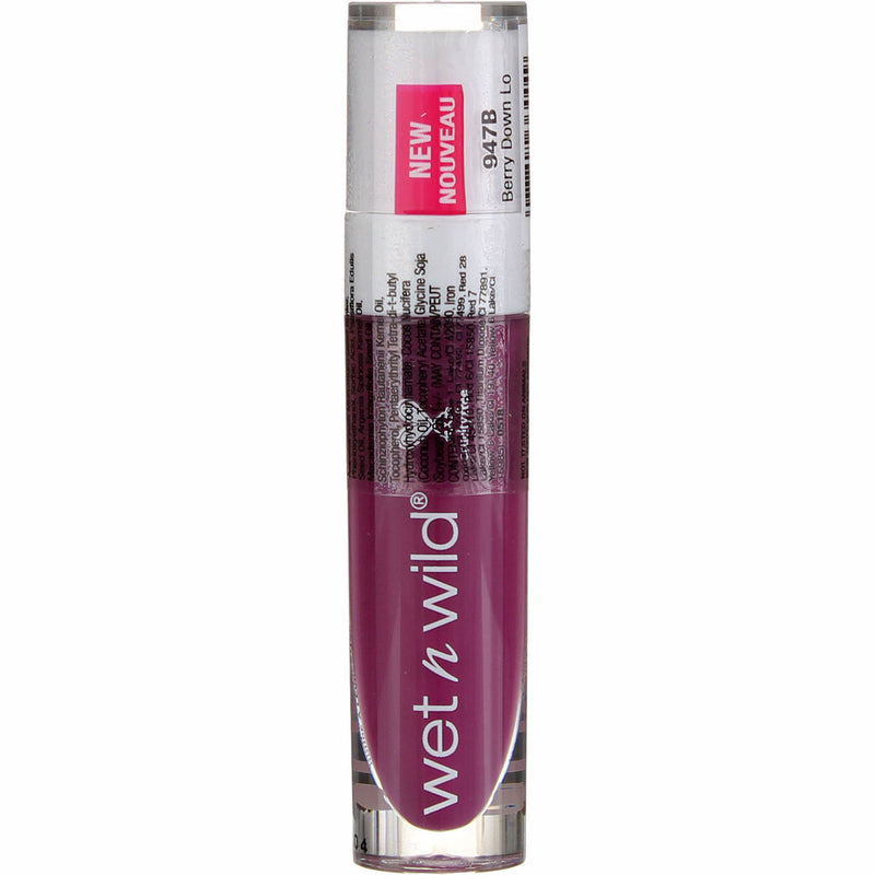 Wet n Wild MegaLast Liquid Catsuit High-Shine Lipstick, Berry Down Lo 947B, 0.2 oz