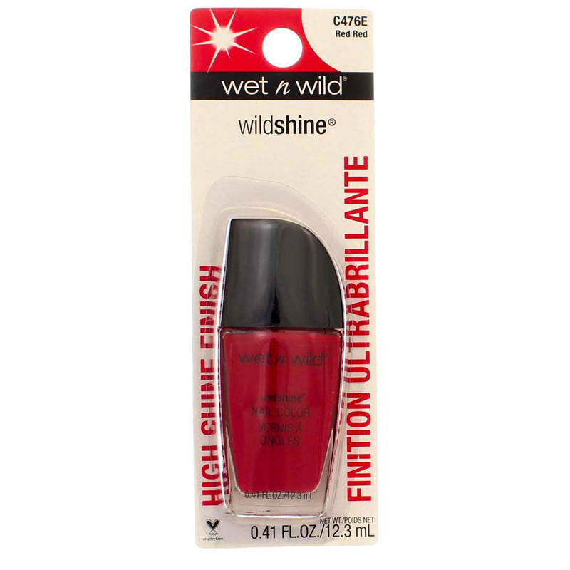 Wet n Wild WildShine Nail Color Polish, Red Red C476E, 0.41 fl oz