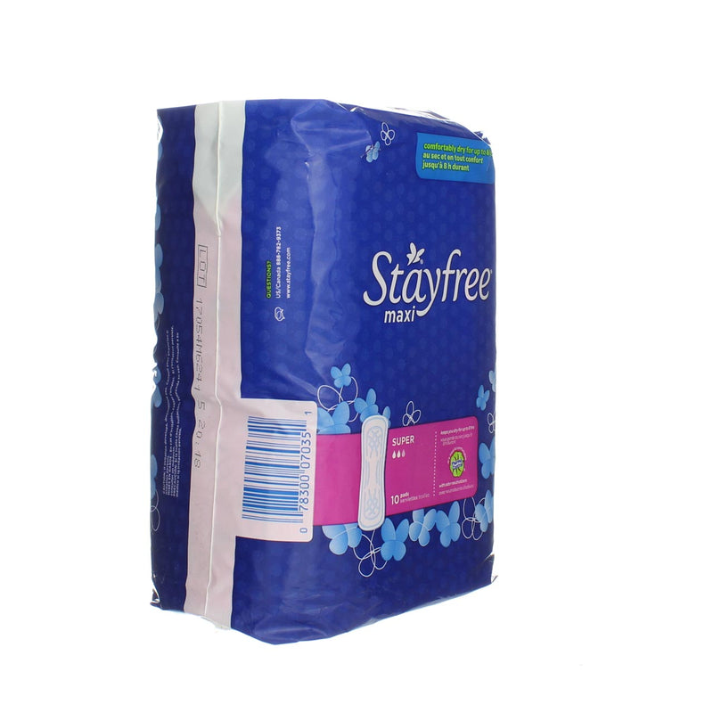 Stayfree Maxi Super Tampons, 10 Ct