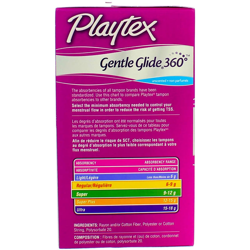 Playtex Gentle Glide Tampons, Multi-Pack, Unscented, 36 Ct