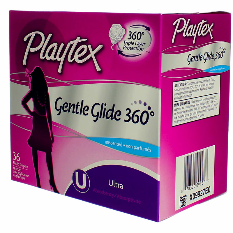 Playtex Gentle Glide Tampons, Ultra, Unscented, 36 Ct