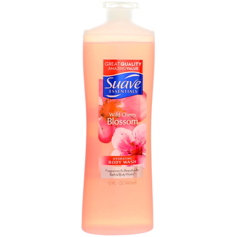 Suave Essentials Body Wash, Wild Cherry Blossom, 12 fl oz