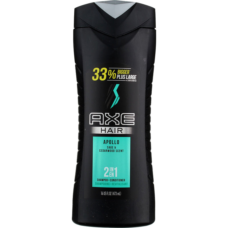 Axe Hair 2-in-1 Shampoo & Conditioner, Apollo, 16 fl oz