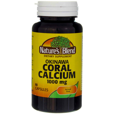 Nature's Blend Okinawa Coral Calcium Capsules, 1000 mg, 60 Ct