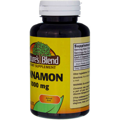 Nature's Blend Cinnamon Capsules, 1000 mg, 100 Ct
