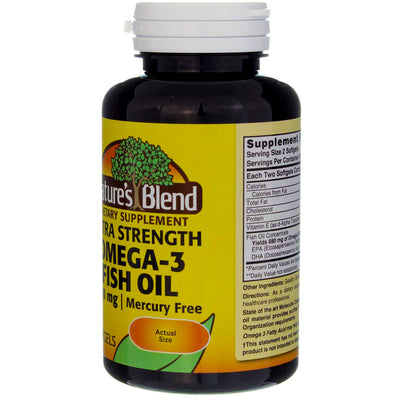 Nature's Blend Omega-3 Fish Oil Soft Gels, 1760 mg, 60 Ct