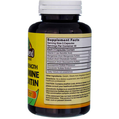 Nature's Blend Glucosamine Chondroitin Capsules, Maximum Strength, 120 Ct