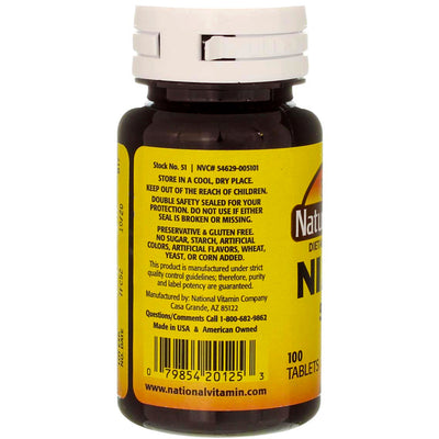 Nature's Blend Niacin Tablets, 50 mg, 100 Ct