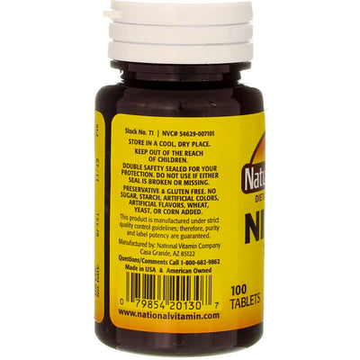 Nature's Blend Niacin Tablets, 100 mg, 100 Ct