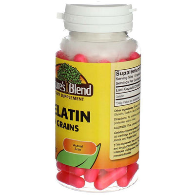 Nature's Blend Gelatin 9 Grains Capsules, 100 Ct
