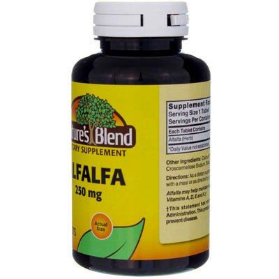 Nature's Blend Alfafa Tablets, 250 mg, 250 Ct