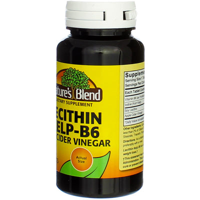 Nature's Blend Lecithin Kelp-B6 + Cider Vinegar Tablets, 100 Ct