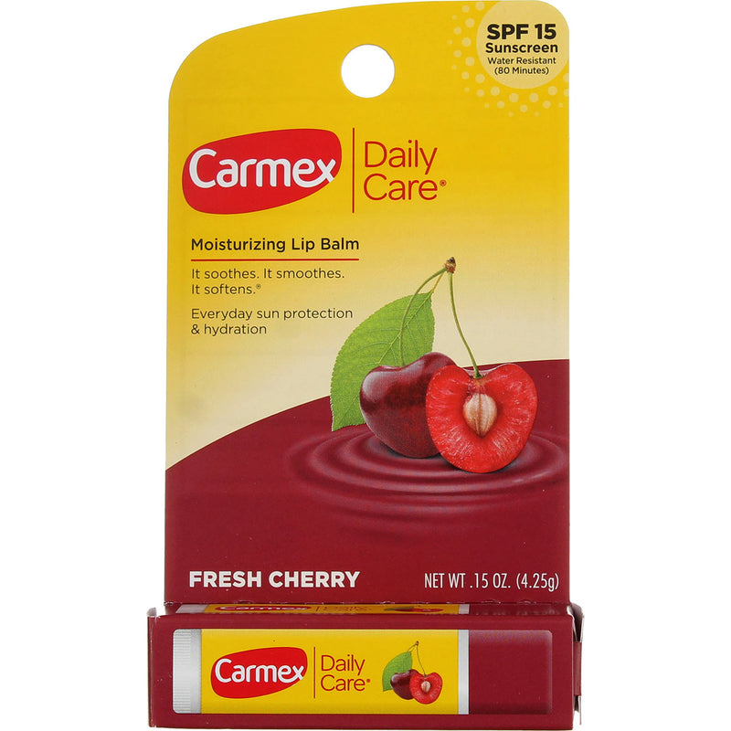 Carmex Click-Stick Moisturizing Lip Balm with SPF 15, Cherry, 0.15 Ounce (Pack of 12)