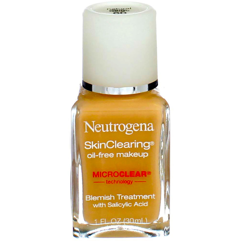Neutrogena SkinClearing Liquid Makeup, Natural Beige 60, 1 fl oz
