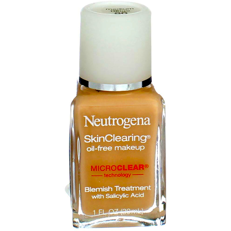 Neutrogena SkinClearing Liquid Makeup, Medium Beige 80, 1 fl oz