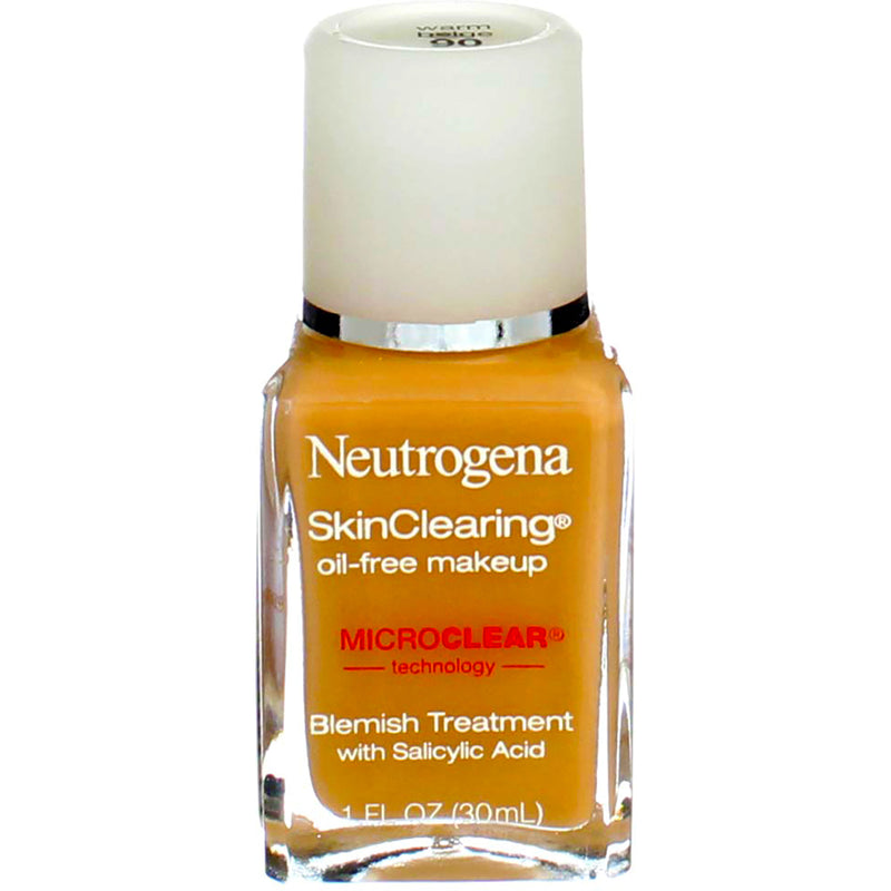 Neutrogena SkinClearing Liquid Makeup, Warm Beige 90, 1 fl oz