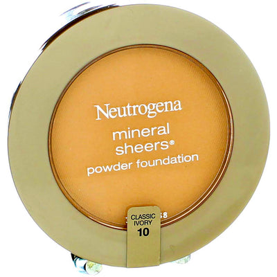 Neutrogena Mineral Sheers Powder Foundation, Classic Ivory 10, 0.34 oz