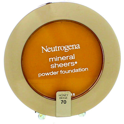 Neutrogena Mineral Sheers Powder Foundation, Honey Beige 70, 0.34 oz