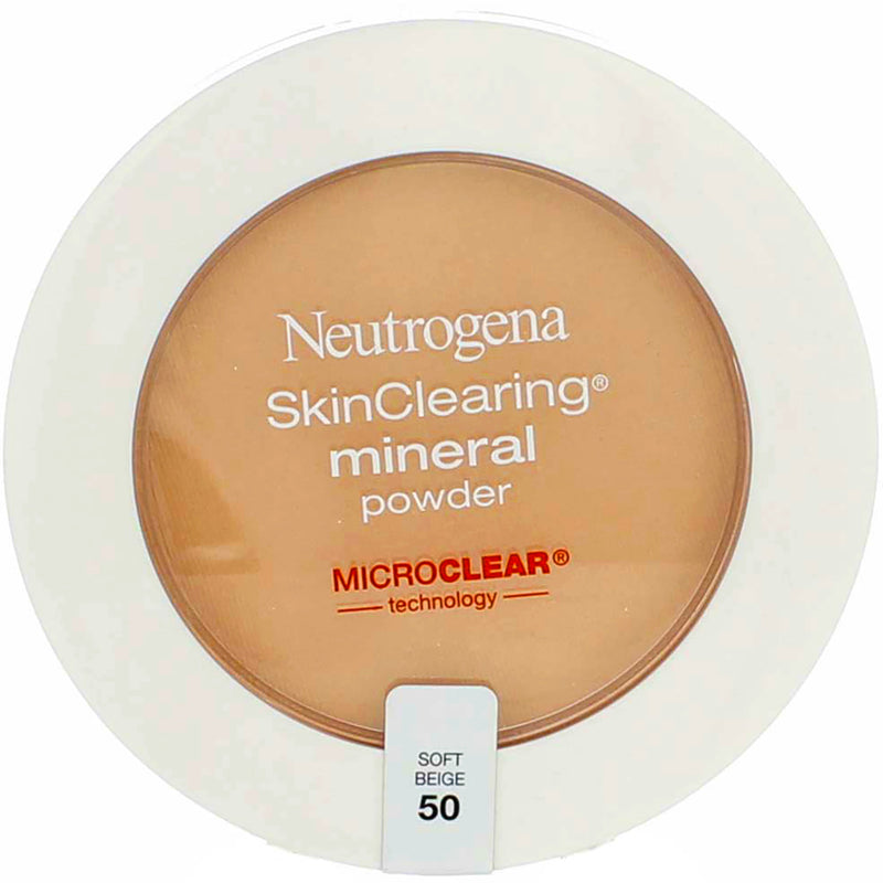Neutrogena SkinClearing Mineral Powder, Soft Beige 50, 0.38 oz
