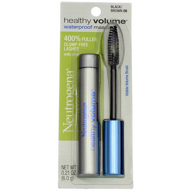 Neutrogena Healthy Volume Waterproof Mascara, Black/Brown 8, 0.21 oz
