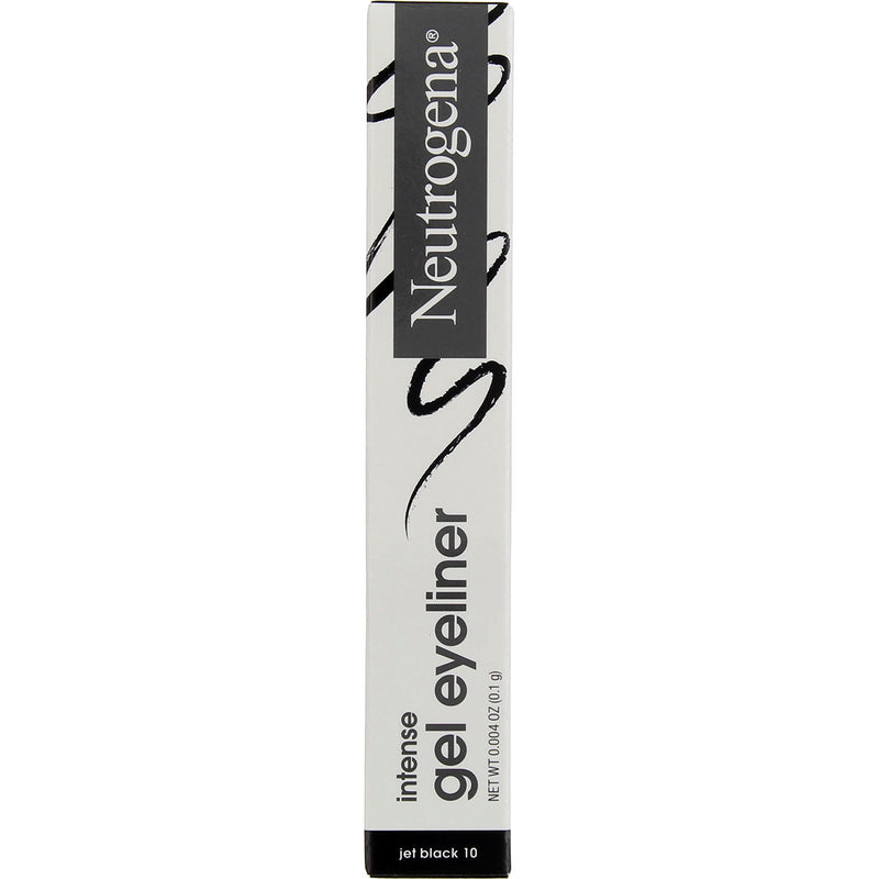 Neutrogena Intense Gel Eyeliner, Jet Black 10, Water Resistant, 0.004 oz