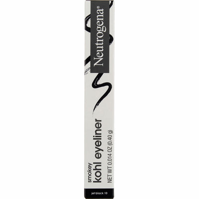 Neutrogena Smokey Kohl Eyeliner, Jet Black 10, Water Resistant, 0.014 oz