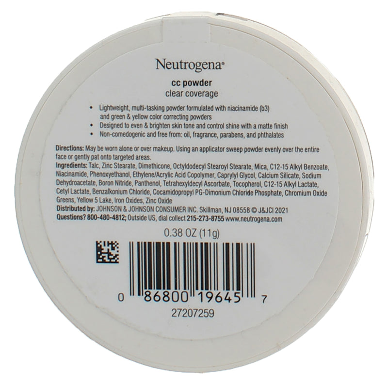 Neutrogena Clear Coverage Compact Makeup, 0.38 oz