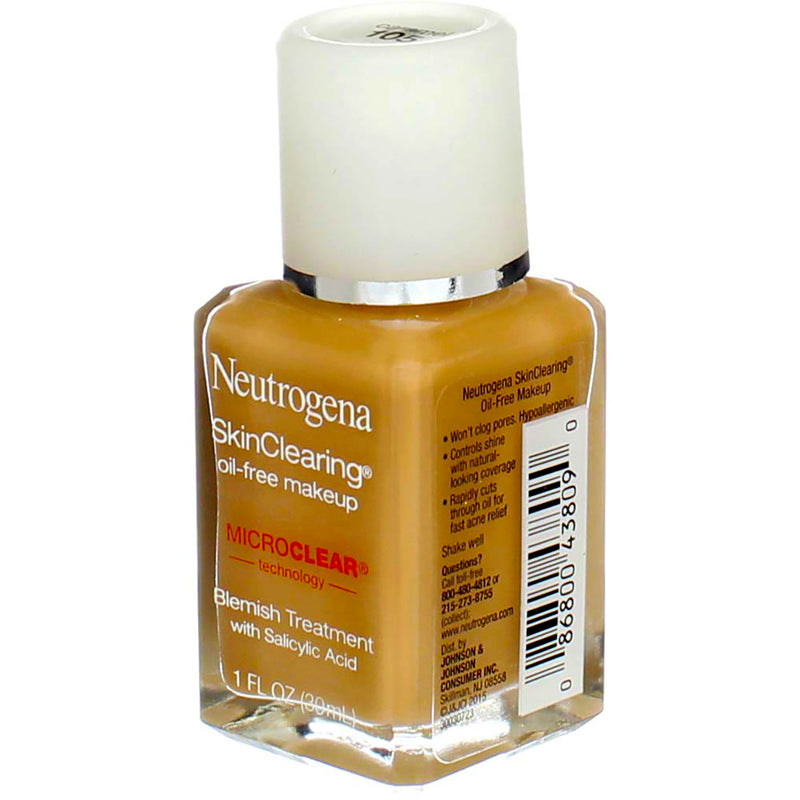 Neutrogena SkinClearing Liquid Makeup, Caramel 105, 1 fl oz