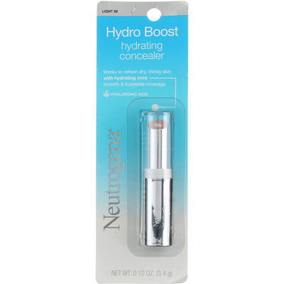 Neutrogena Hydro Boost Hydrating Concealer, Light 20, 0.12 oz