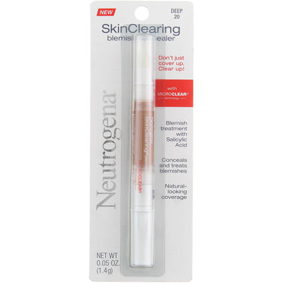 Neutrogena SkinClearing Blemish Concealer, Deep 20, 0.05 oz