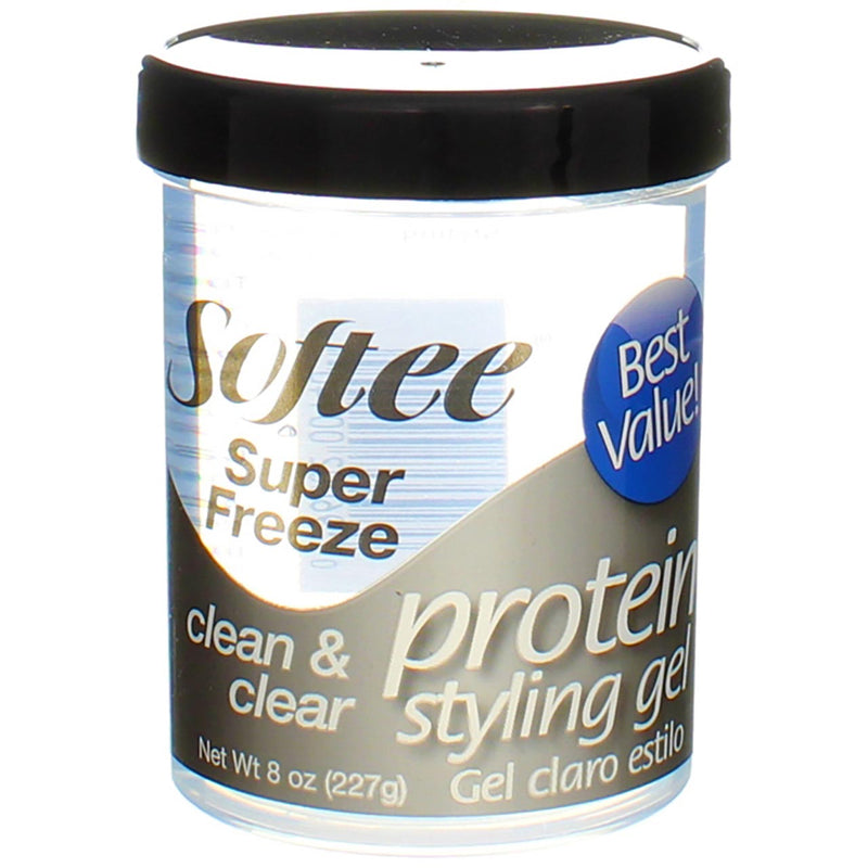 Softee Super Freeze Protein Styling Gel, 8 oz