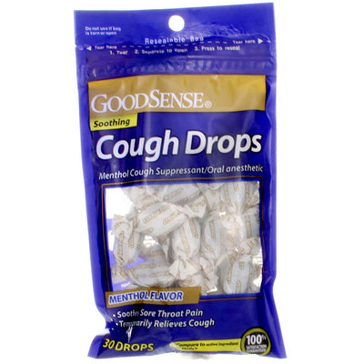 GoodSense Soothing Vapors Cough Drops, Menthol, 30 Ct