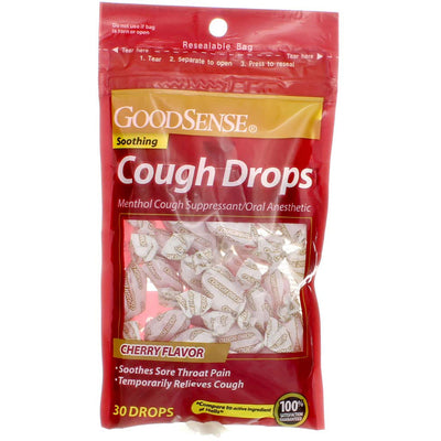 GoodSense Soothing Vapors Cough Drops, Cherry, 30 Ct